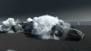 Houdini Tire Burnout simulation and render