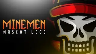 Flame Skull Mascot Logo // MINEMEN // SPEED ART #9