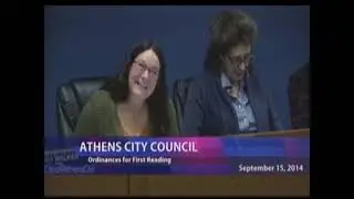 Athens City Council - September 15, 2014