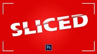Sliced text Effect. photoshop tutorials. text effect easy step