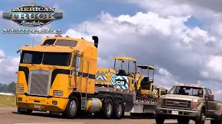 ATS - Kenworth K100-E JCB delivery across Nebraska | Zeemods Cummins N14 Celect Plus engine