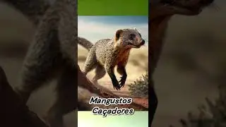 Mangustos caçadores ágeis da natureza #shorts