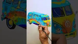 Рисуем Хиппимобиль (Drawing a hippie mobile) #shorts