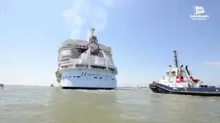 Départ de Saint-Nazaire du plus gros paquebot du monde Harmony of the seas