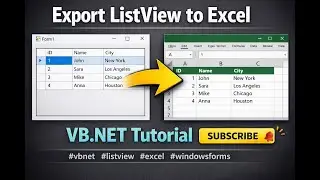 VB.NET Tutorial: Export ListView Items to Excel (Step by Step)