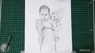 how to draw scenery of brother and sister love staedtler pencil drawing