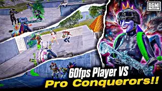 60fps Player Dominate Pro Conquerors!! 🤯 | IPHONE 13 IN 2024 ?? 🫡 | Fastest 5 Finger Player | BGMI
