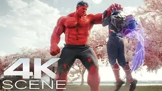 Red Hulk vs Captain America Fight Scene - Captain America Brave New World 4k Movie clip