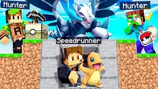 SPEEDRUNNER vs. HUNTERS MANHUNT In MINECRAFT PIXELMON!