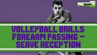 Receiving a serve using forearm passing - Volleyball Drills