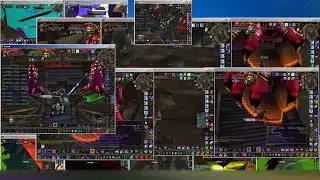 WoW Multiboxing 1.12.1 AQ40 The Prophet Skeram - world first blizlike Skeram?