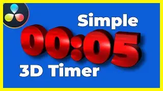 How to create a 3D Countdown Timer in Davinci Resolve Fusion page