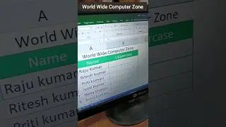 Upper case in excel 