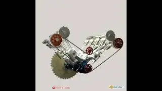 V8 engine animation (Model blender)
