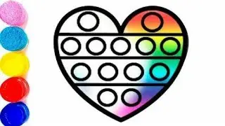 Bolalar uchun yurak rasm chizish | How to draw heart pop it | сердце попит рисуем вместе с нами.