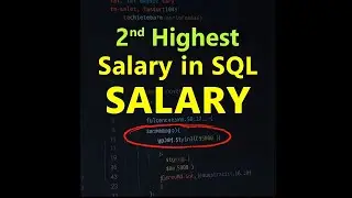 How to Find the Second Highest Salary in SQL | Data Analyst Interview Prep