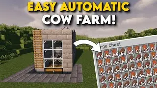 Easy 1.21 Automatic Cow Farm Tutorial – Minecraft Java & Bedrock (MCPE/Xbox/PS4/Switch/PC)