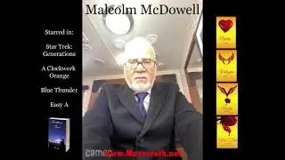Malcolm McDowell gives Mike Sims a shoutout about his books with some good ole roasting.