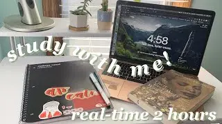 study with me real-time 2 hours (ft. nordgreen)
