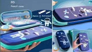 3D Space Astronaut Pencil Pouch 👝 unboxing Vedio #mahin art and craft