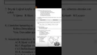 7-ci sinif Coğrafiya KSQ-1 (CAVABLAR VİDEONUN SONUNDA)