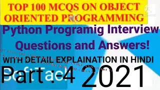 Top 100 MCQs On Object Oriented Programming Part 4 Question and Answers| From Basics Oops Consepts..