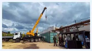 ДС-5000. Загрузка в 40-футовый морской контейнер.