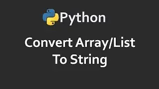 Convert Array To String | Program 86 | Solutions For Python 100 Exercises | CodingFacts
