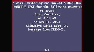 NC Statewide Required Monthly Test on Spectrum TV overnight!