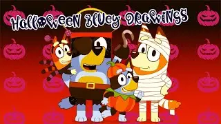 (Halloween 2024) Halloween themed Bluey Drawings