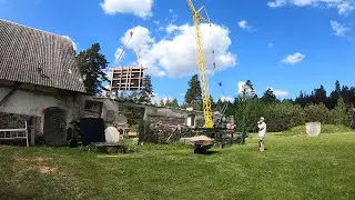 Mounting Formwork for Walls 🏗️ Restoring 100-year old Barn! Handmade Tower Crane