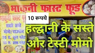 Best And Cheap Momo In Haldwani |Food Vlog|हल्द्वानी के सस्ते मोमो भाकुनी फास्ट फूड 😋😋😋