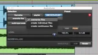 AudioSuite Processing in Pro Tools