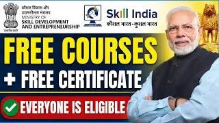 🛑For July 2026 - Skill India Free Certifications 2026 | Government of India Certifications 🔥 
