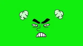 Angry Face Mask In Green Screen, Free Premium Overlay Effects