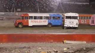 School Bus Demolition Derby - Kingsport Speedway 2014