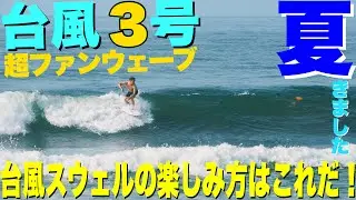 【台風3号がやってきた！】台風スウェル炸裂！茅ヶ崎に超ファンウェーブが届いたので攻略してきました！