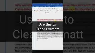 Ms Word Me Clear Formatting Ka Use..