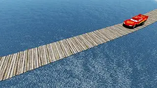 McQueen Cars Vs Bridge BeamNG Drive BeamNG Drive