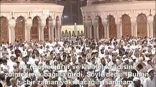 Kehf Suresi Kabe İmamı Sudais Türkçe Altyazılı Mealli
