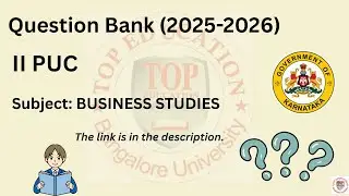 2nd PUC | BUSINESS STUDIES | Question Bank (2025-2026)  All Important Questions