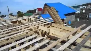 Устройство односкатной крыши из профнастила