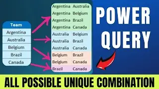 Generate All Possible Combinations with Power Query in Excel