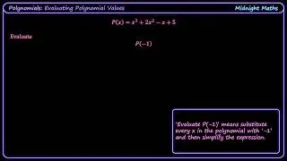 Evaluate Polynomial Function Values | VCE Maths Methods Worked Example