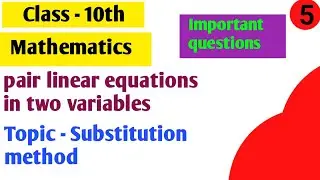 linear equations in two variables class 10th