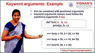 Function Arguments: Keyword Arguments with Positional Arguments