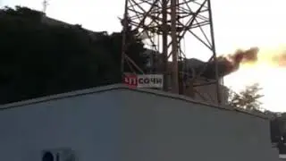 На территории воинской части в Сочи произошёл крупный пожар