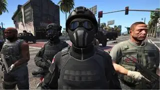 GTA 5 NPC Wars 145 - NOOSE vs Merryweather/Umbrella Corporation #npcwars