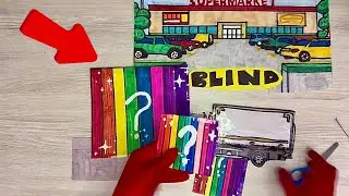 Supermarket Blind bag | paper diy | craft | squishy | Blind bag Asmr