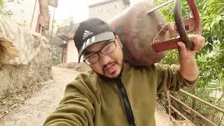 भात पकाउने Gasसकियाे हरिबिजाेग😥😥 #gasolina #nepalivlog #syangja #nepal #nepali